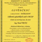 Vlastní cesta - Pavel Trvaj - osvědčení - OZO a BOZP