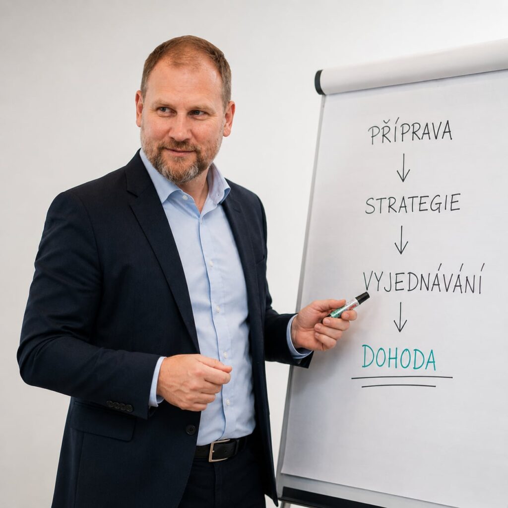Tomáš Burda jako lektor – kurz vyjednávání pro firmy: pragmatické, empatické a strategické vyjednávání