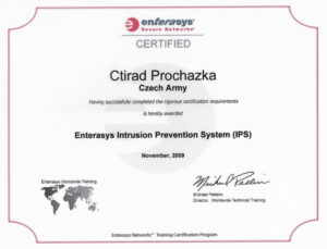 Vlastní cesta Certifikát Ctirada Procházky Intrusion Prevention System
